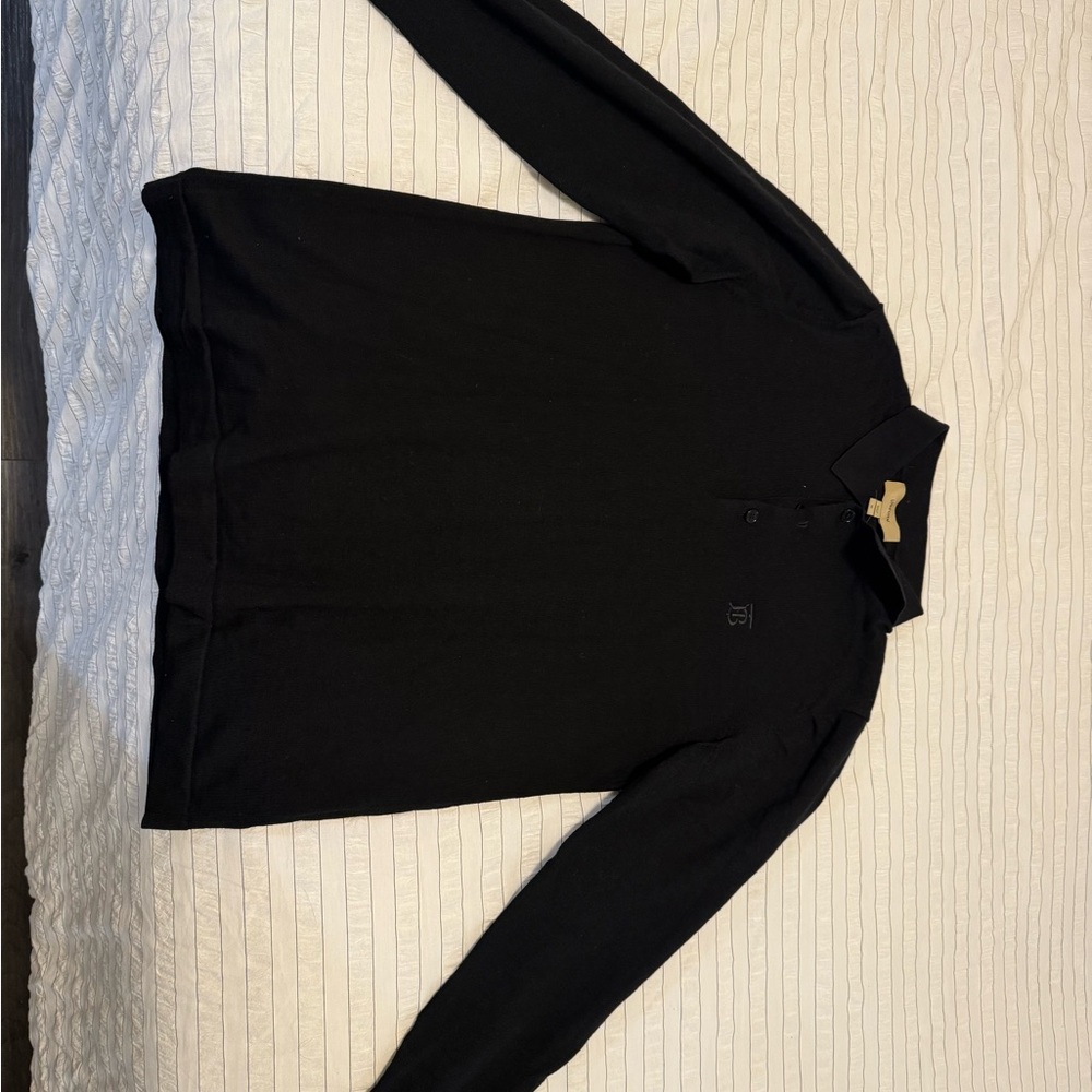 Burberry Extra Fine Merino Wool Long-sleeve Polo